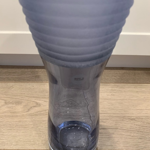 13 7/8” T Blue Vase Made in Poland.  4 1/4” Opening Rim to Rim.  No chips/cracks - Picture 4 of 13